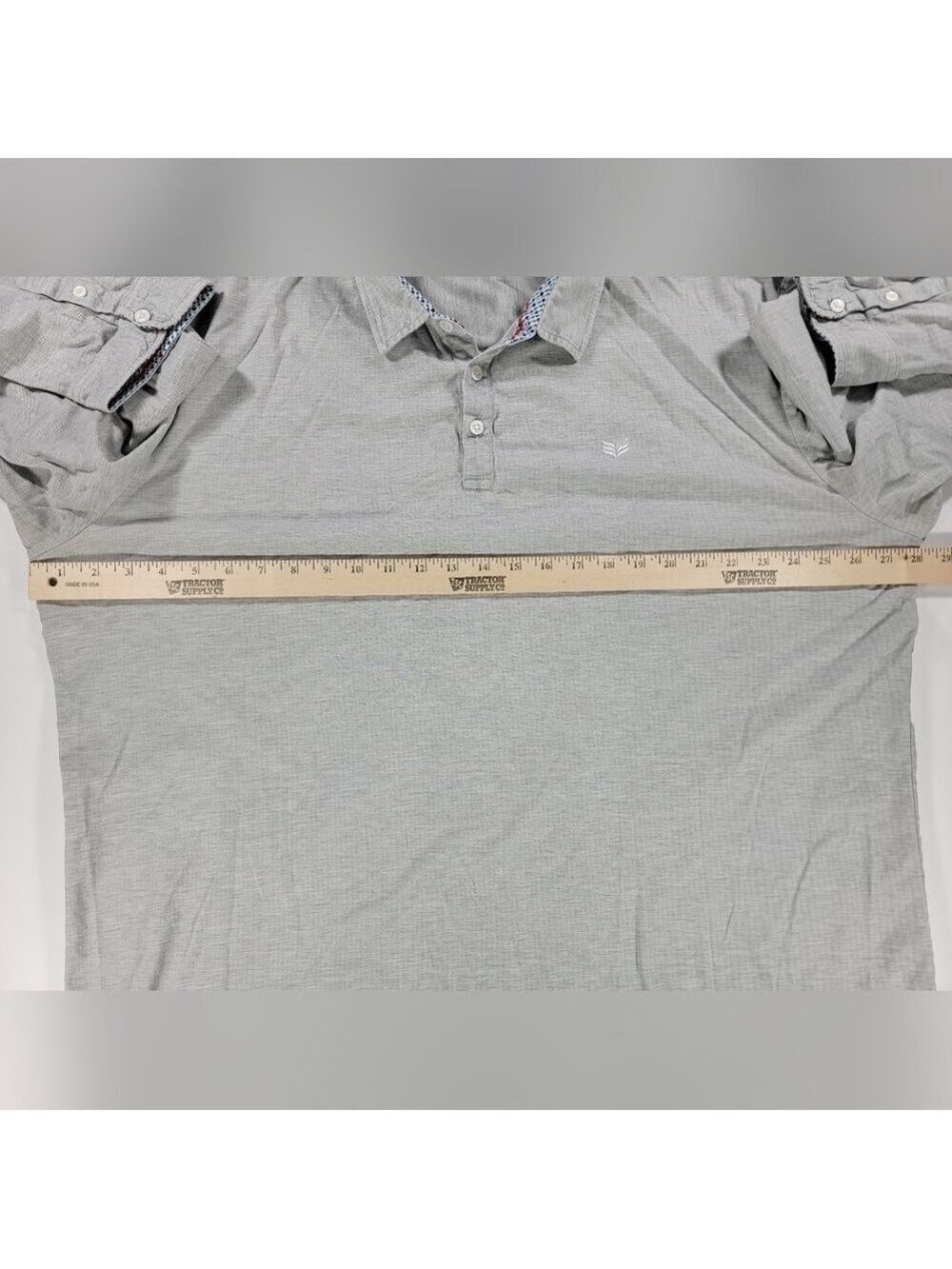 Butter Cloth Shirt Men 3XL XXXL Polo Long Sleeve Stretch Comfort Gray - Picture 7 of 14